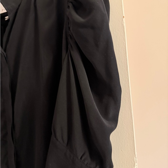 Frame Gillian blouse in matte black silk - Picture 2 of 4